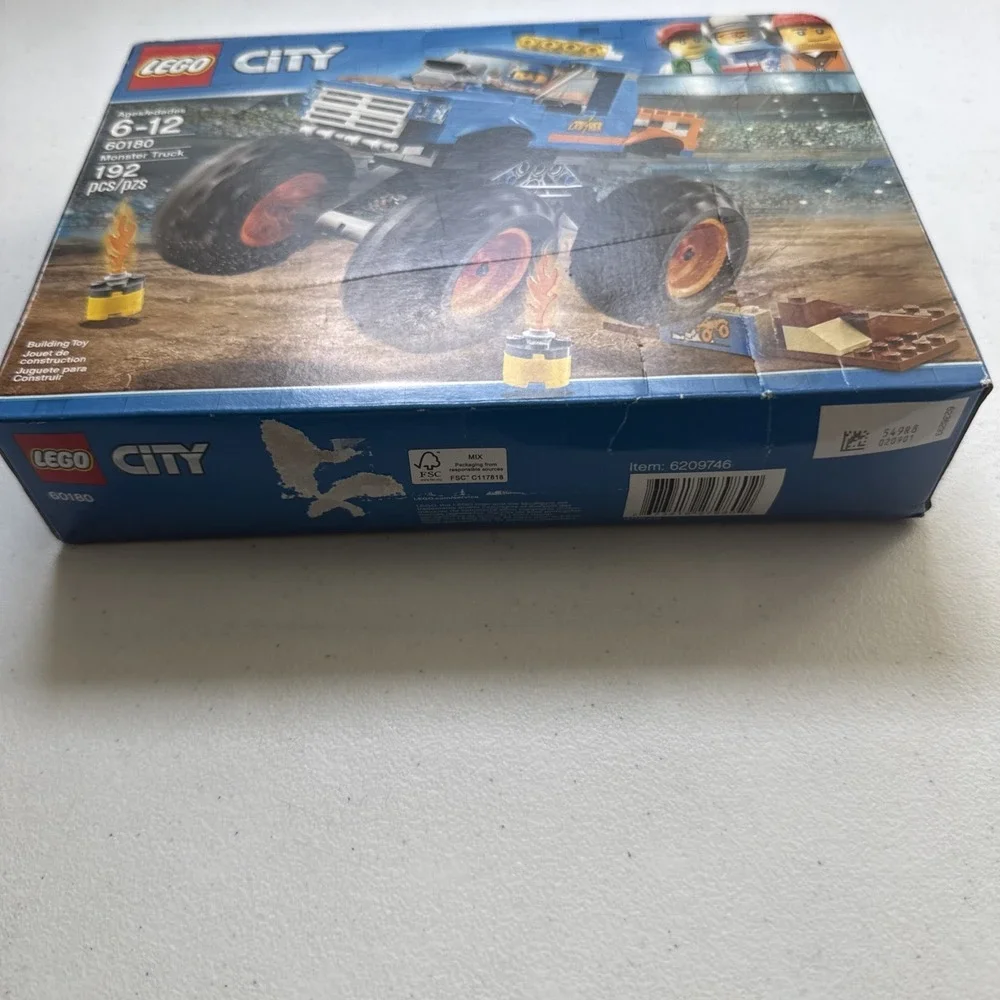LEGO City Monster Truck 60180 Building Kit 192 Pieces Brand New